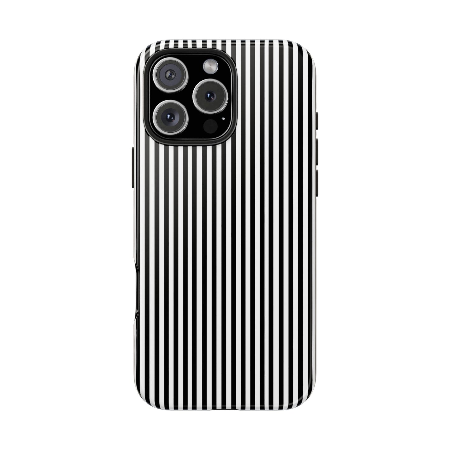 Stripe White / Black Phone Case