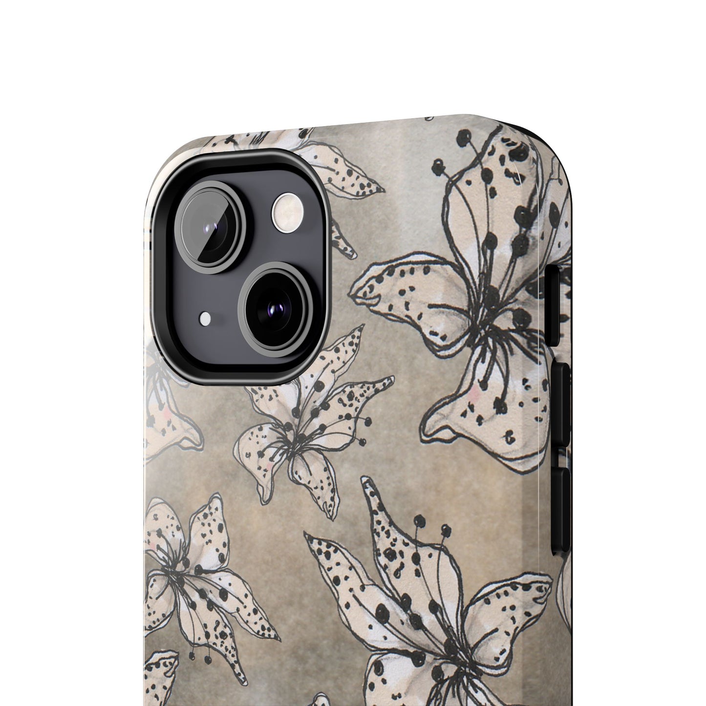 Spotted Lilies Gray Phone Case