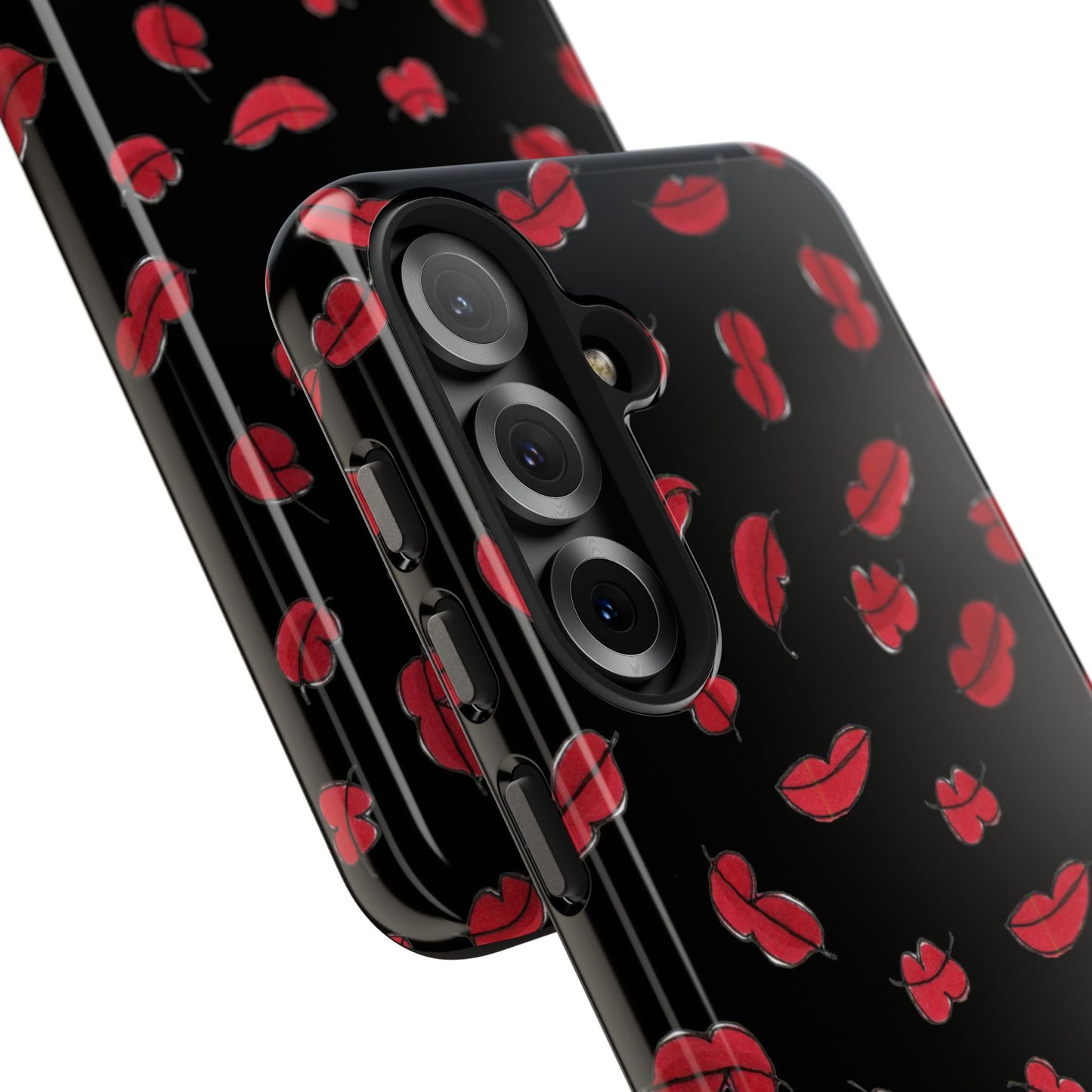 Lotsa Lips Black Phone Case