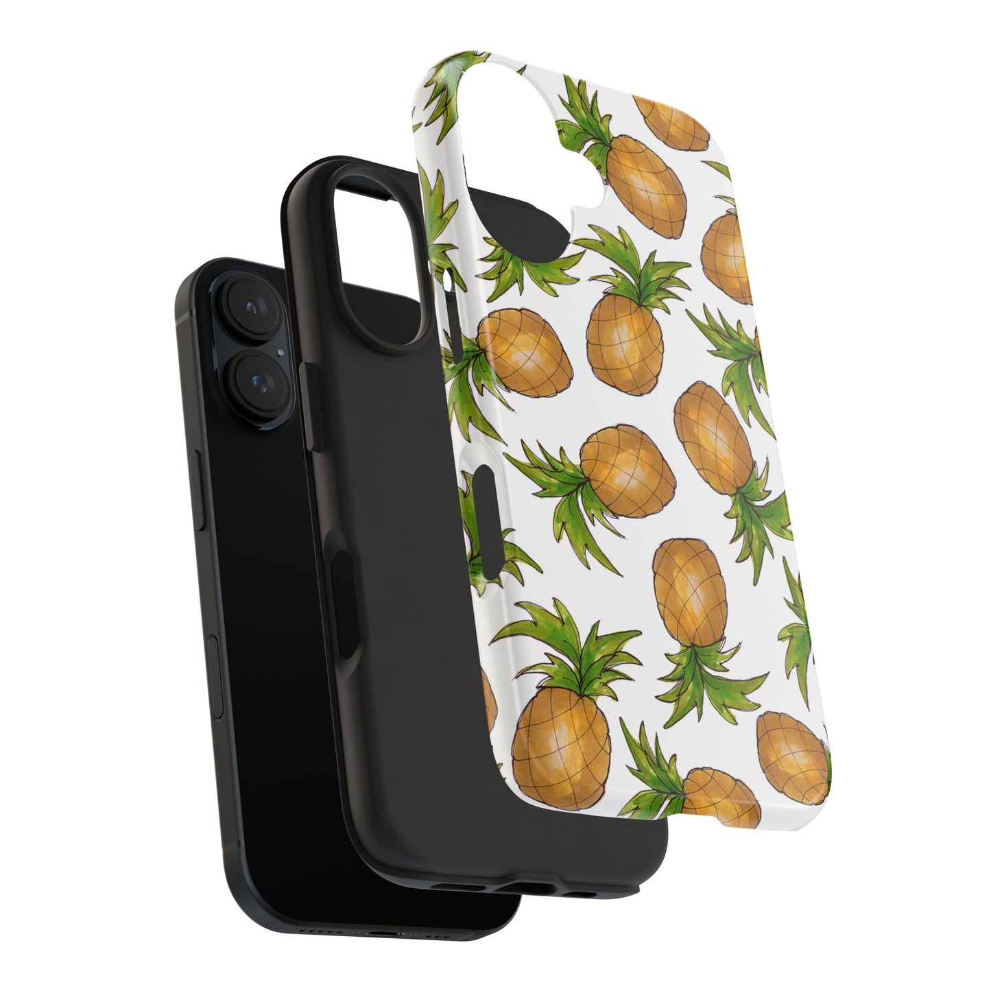 Pineapple Toss White Phone Case