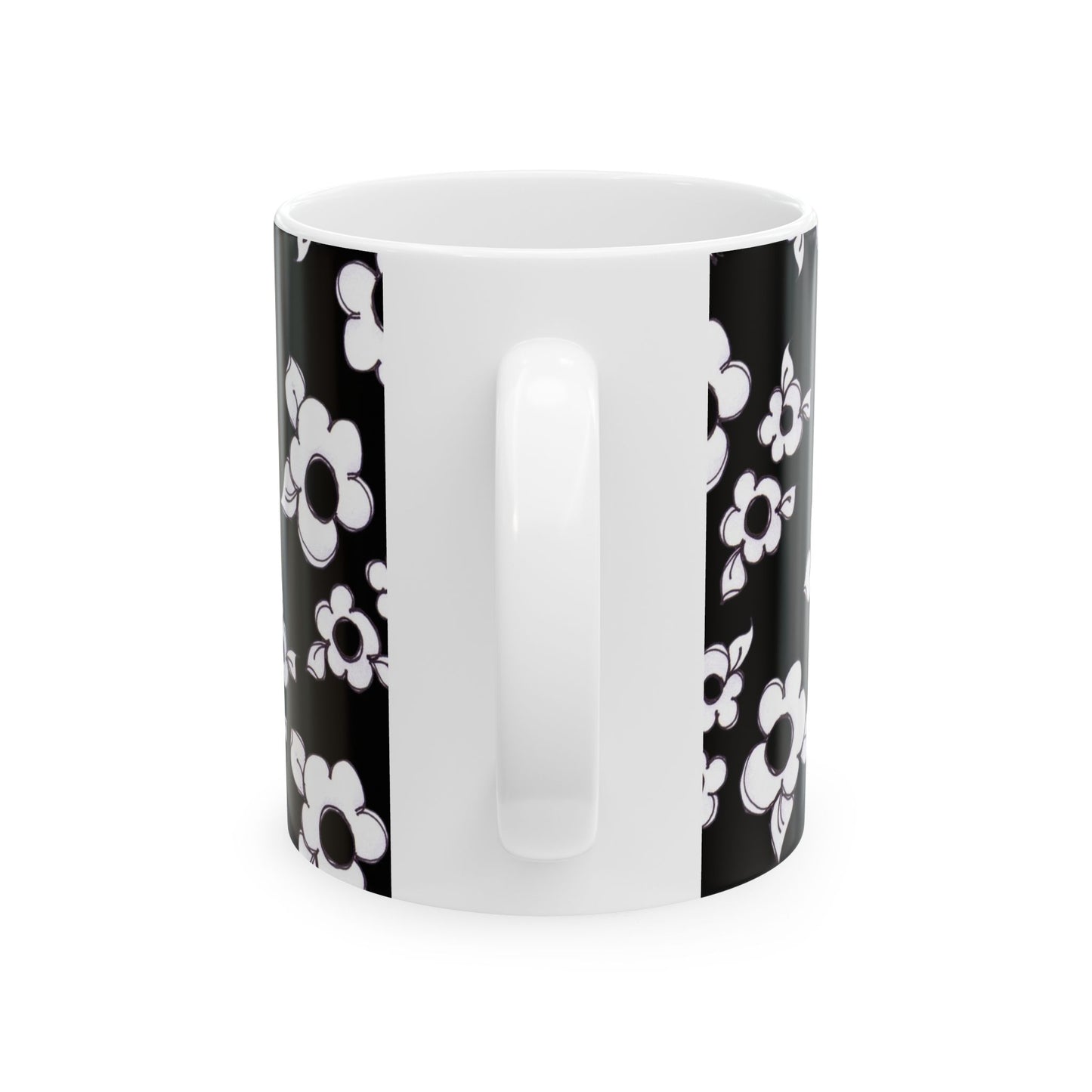 Daisy Cluster Black / White Cup