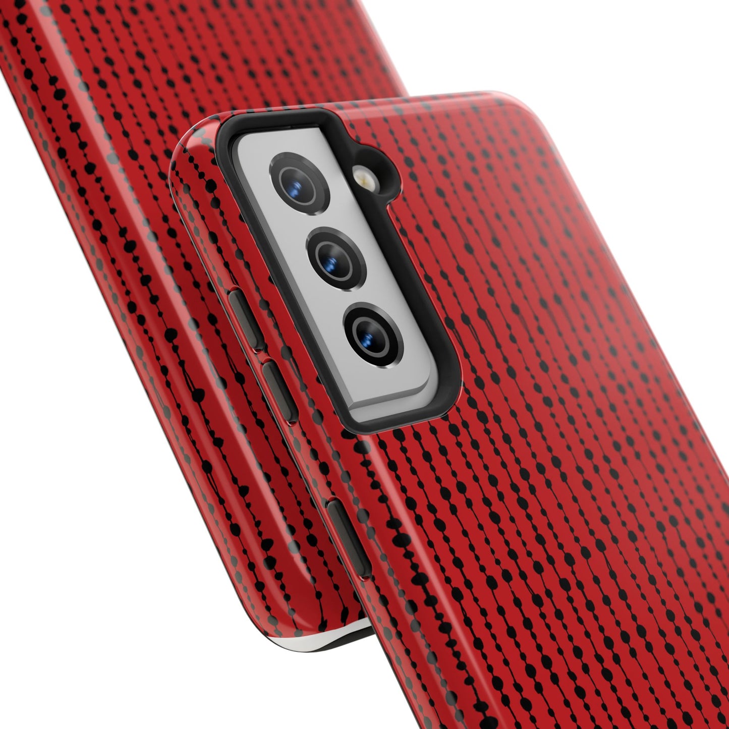 Beaded Curtain Red / Black Phone Case