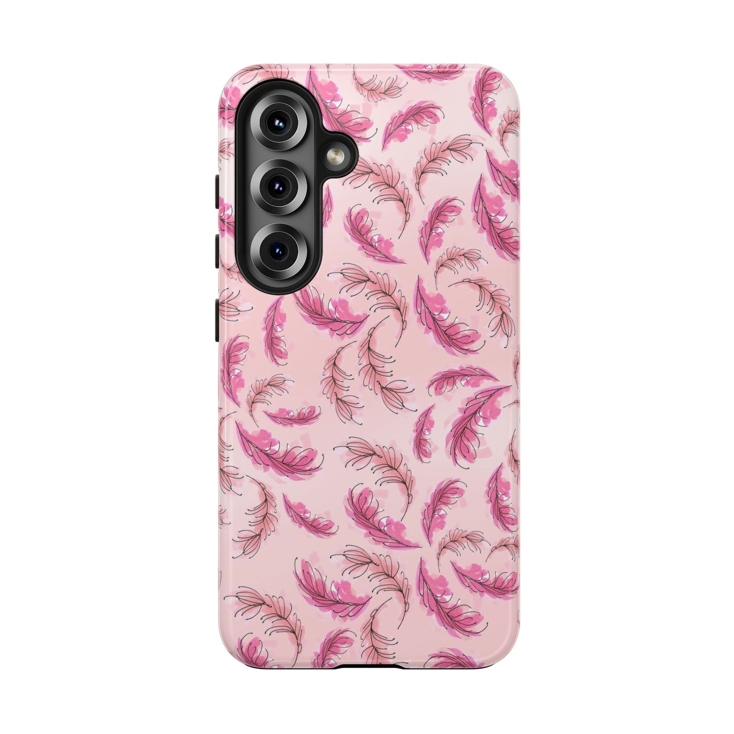 Flam Feathers Pink Phone Case