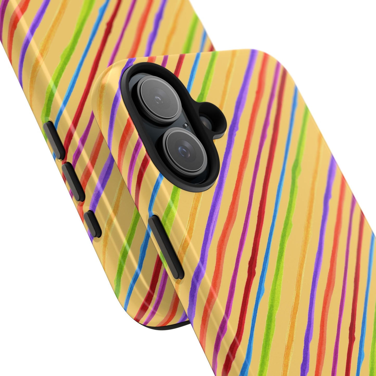 Calico Stripe Yellow Phone Case