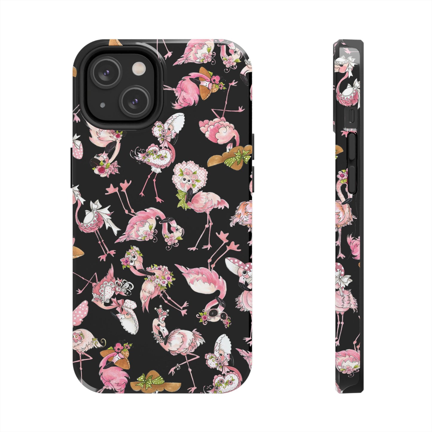Tossed Flams Black Phone Case