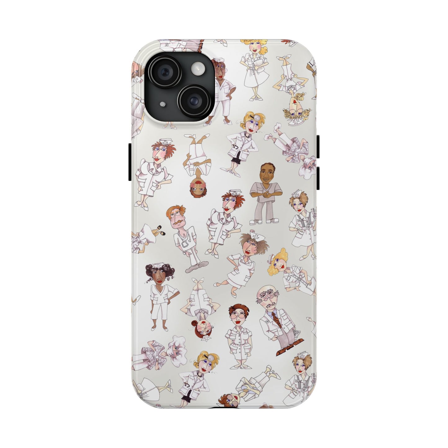 Tossed Nurses Gray Phone Case