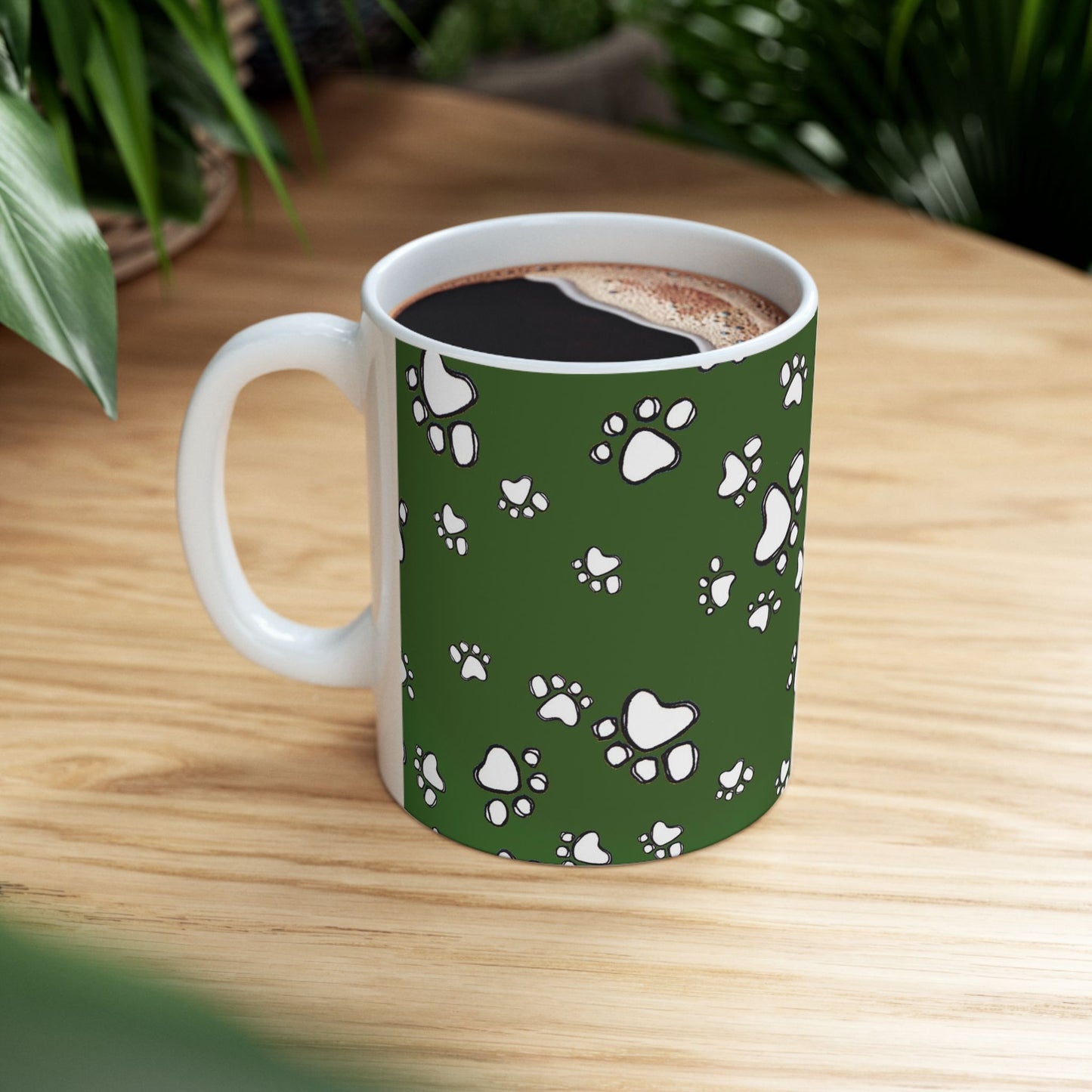 Paw Flakes Green Cup