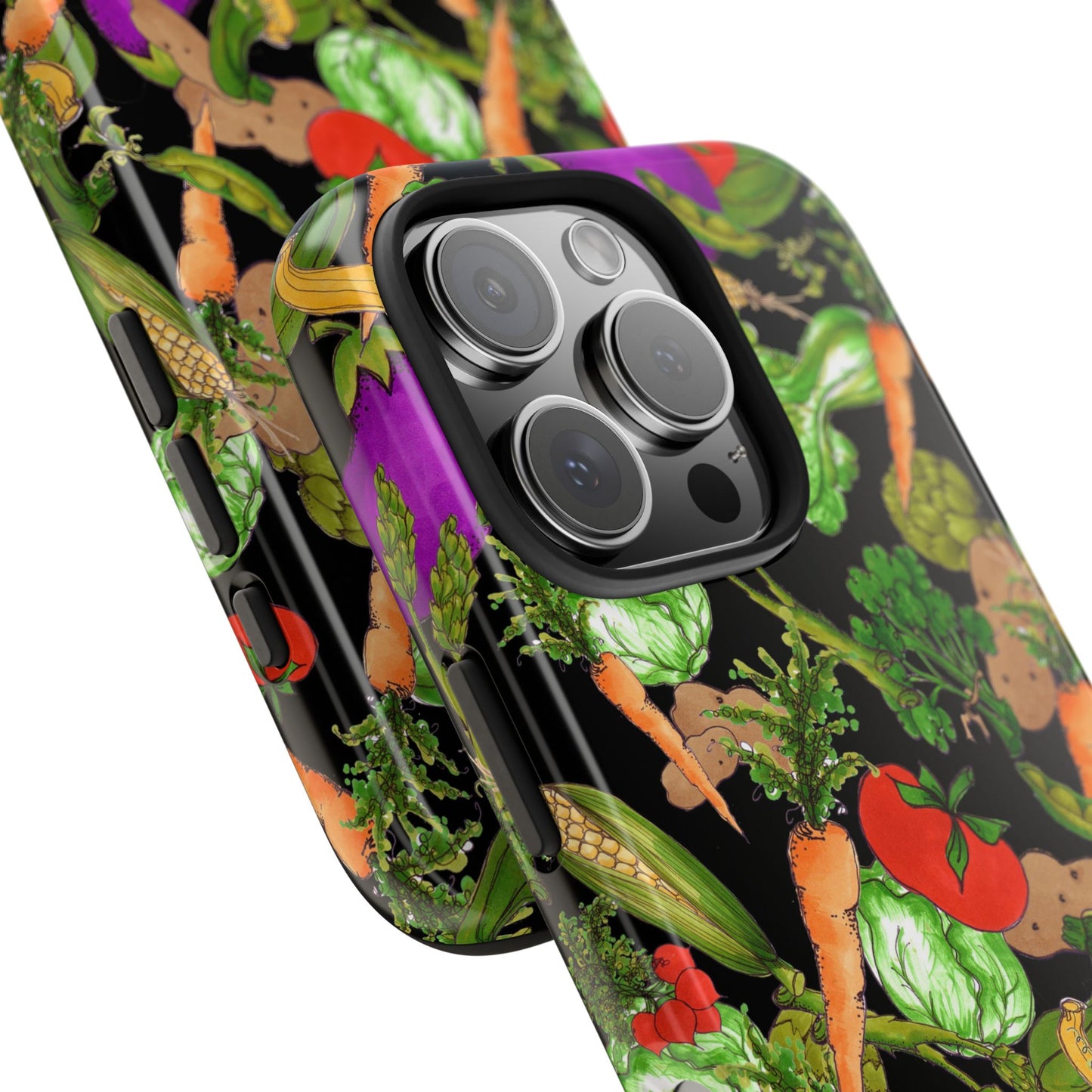 Veggie Jungle Black Phone Case