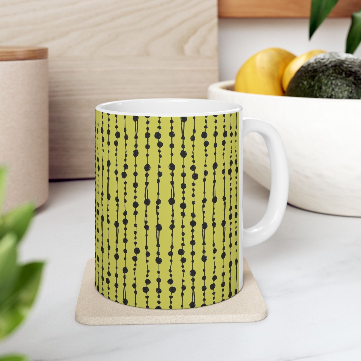 Beaded Curtain Green / Black Cup