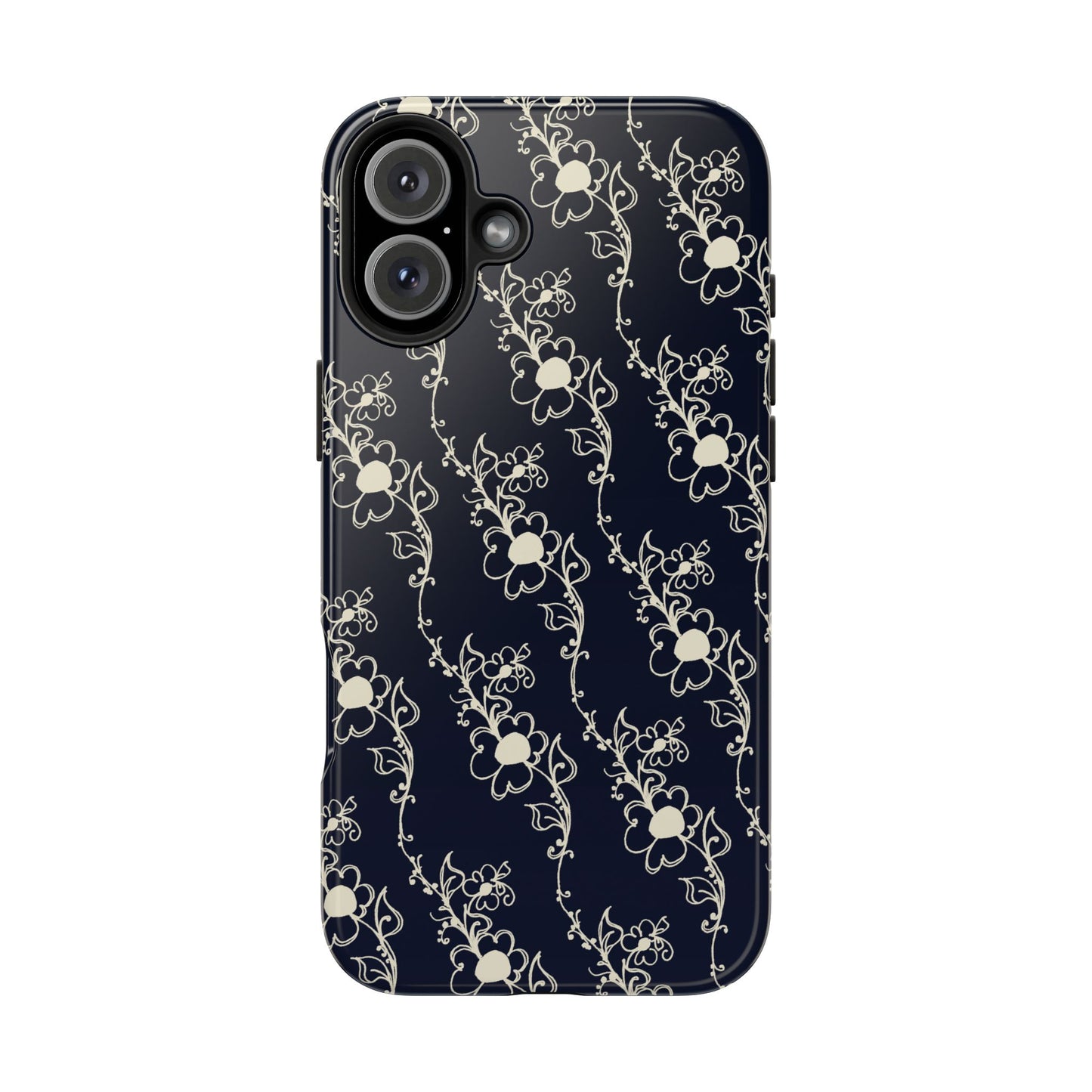 Diagonal Daisies Black / Ivory Phone Case