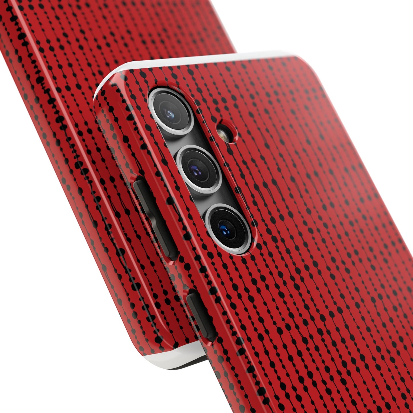 Beaded Curtain Red / Black Phone Case