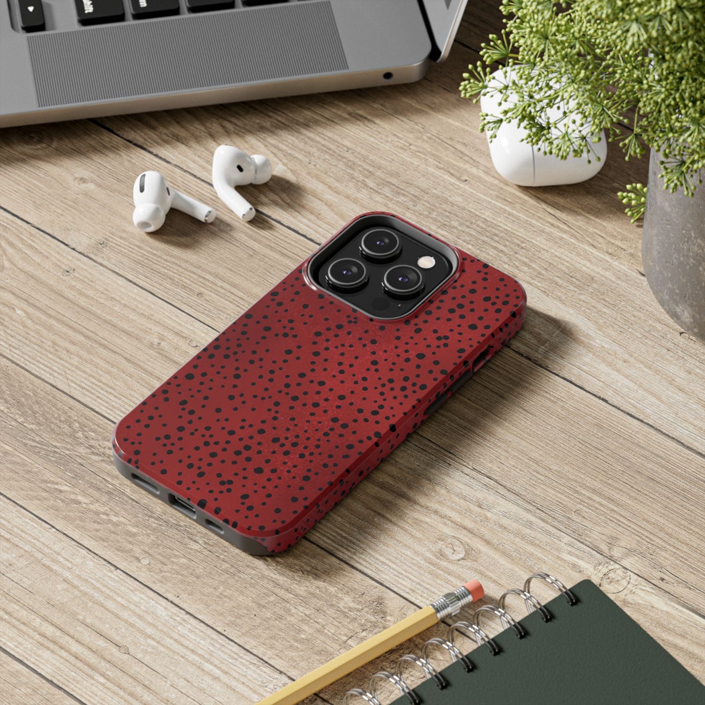 Pepper Dots Red / Black Phone Case