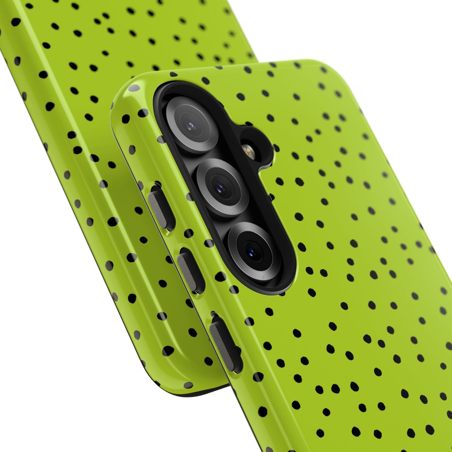Dinky Dots Lime / Black Phone Case