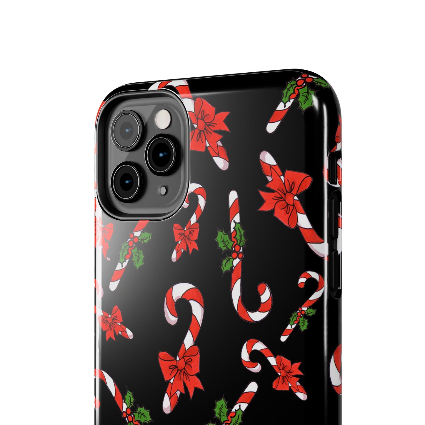 Candy Cane Crowd Black Phone Case