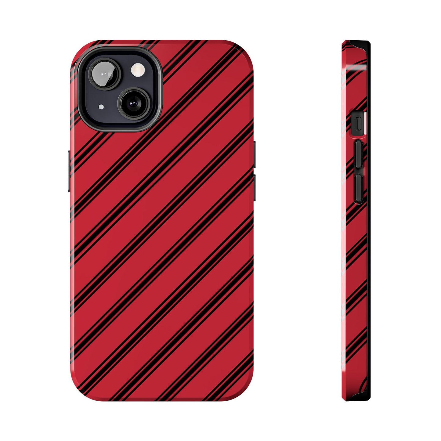 Awning Stripe Red / Black Phone Case