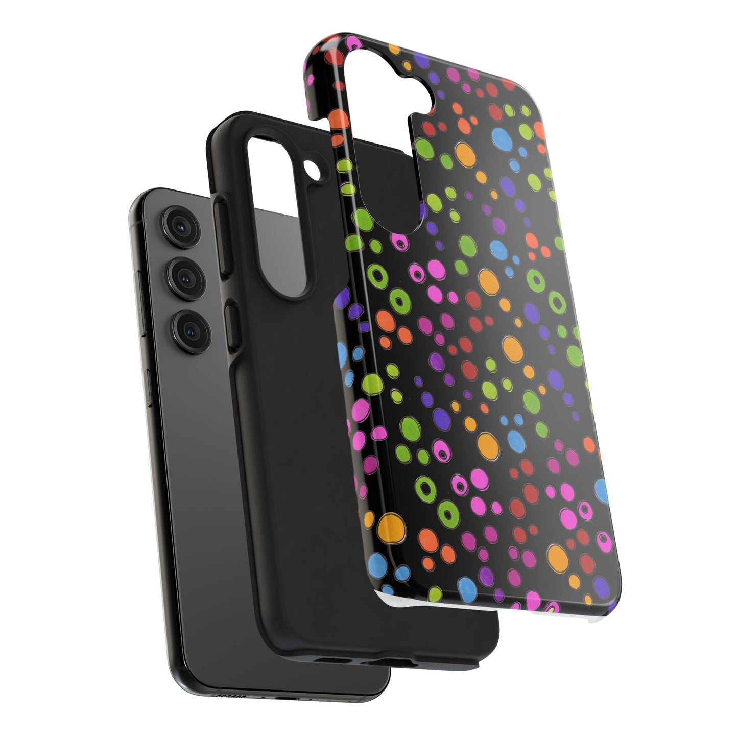 Dog Dots Black / Multi Phone Case