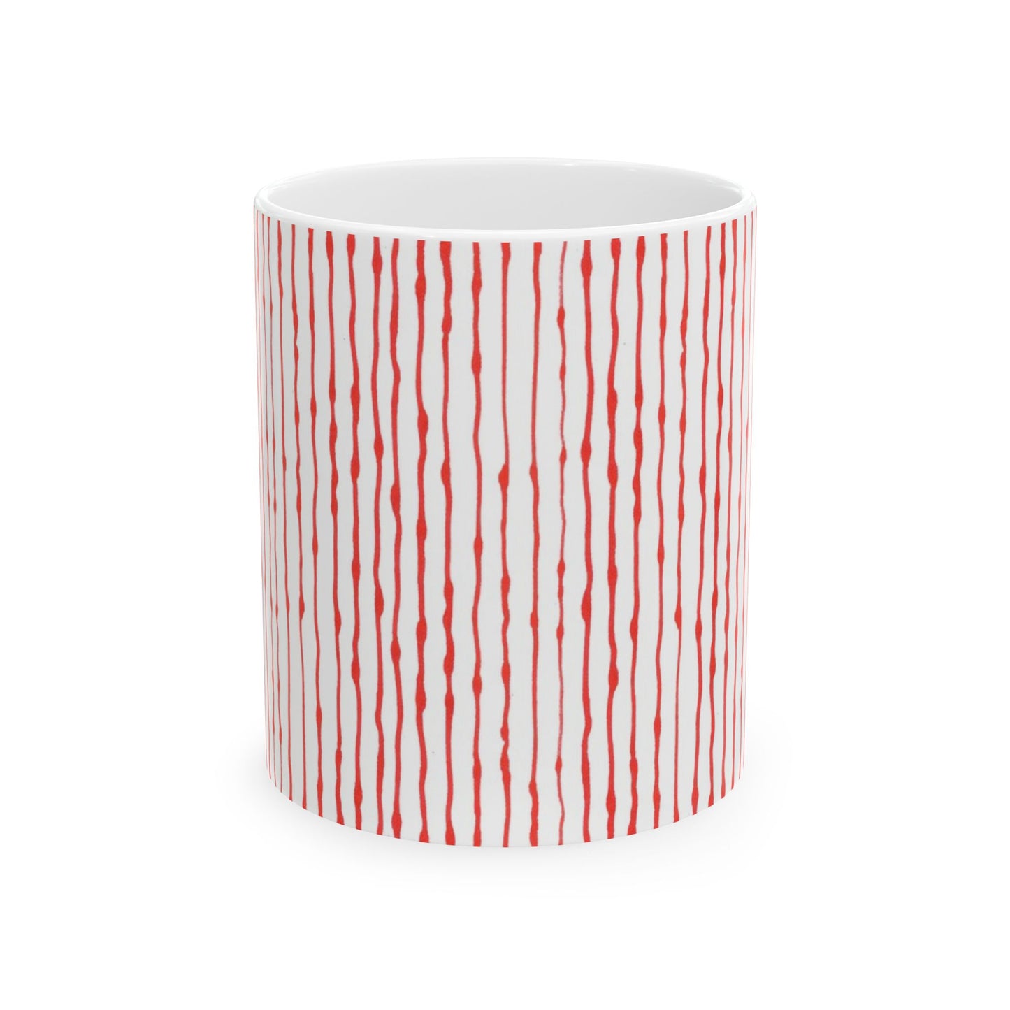 Faux Seersucker White / Red Cup