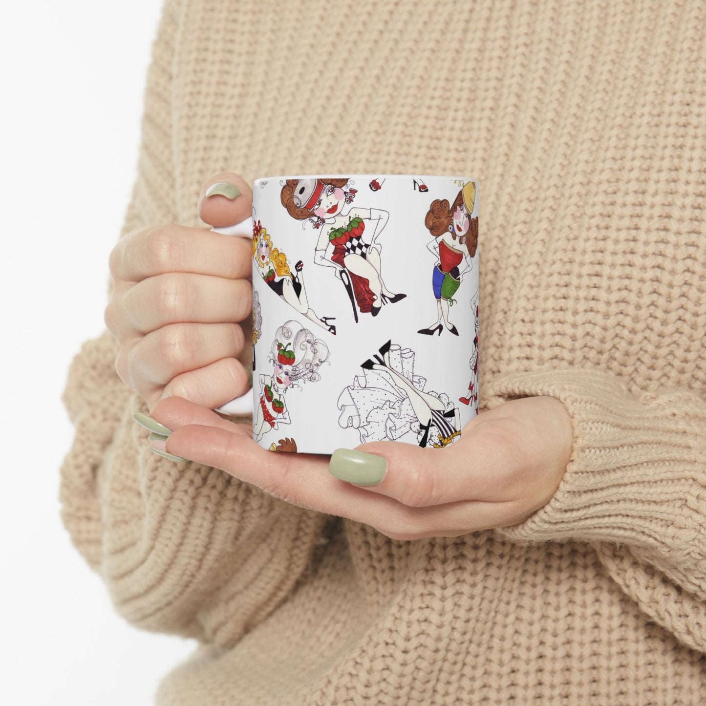 Sew Tossed White Cup