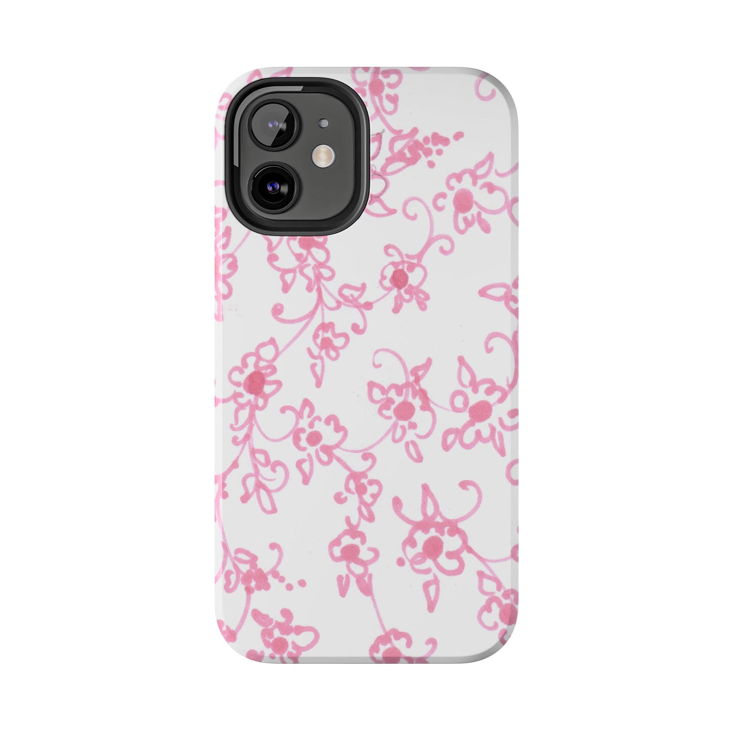 Juliette Ladies White / Pink Flowers Phone Case