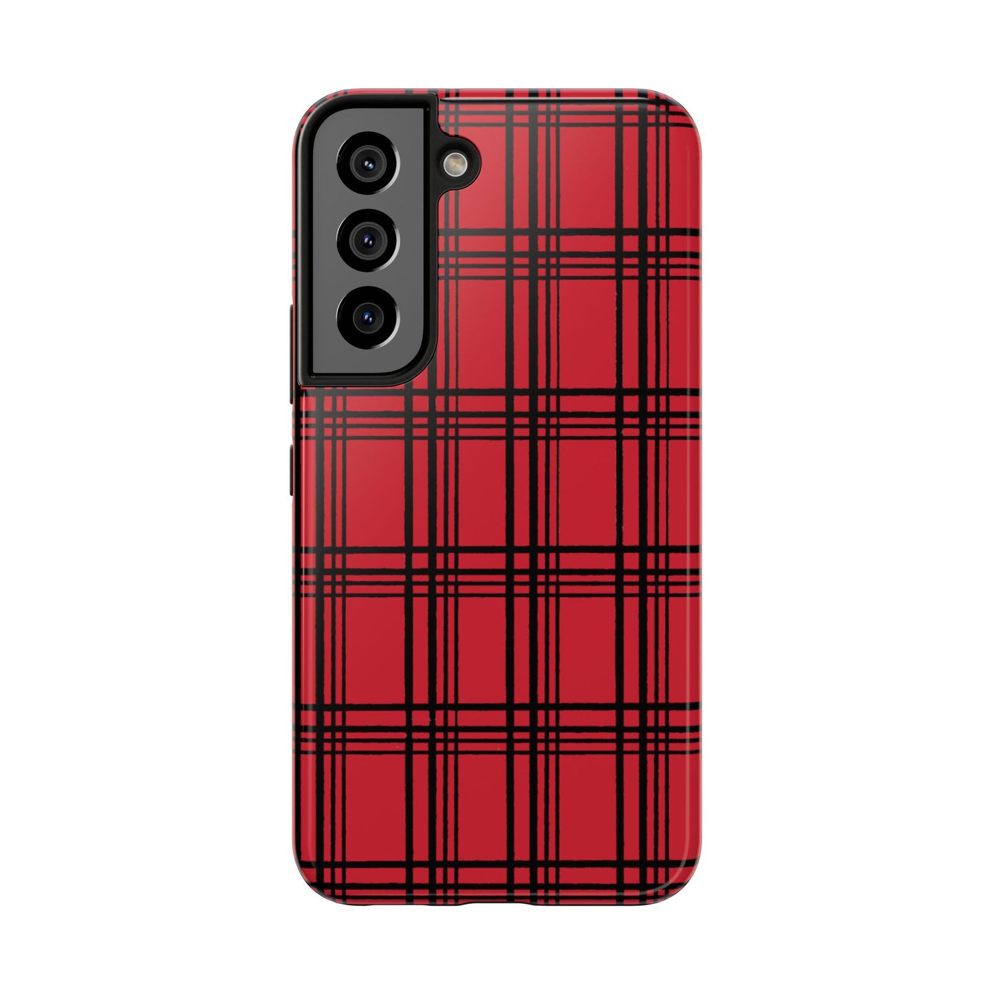 Glad Plaid Red / Black Phone Case