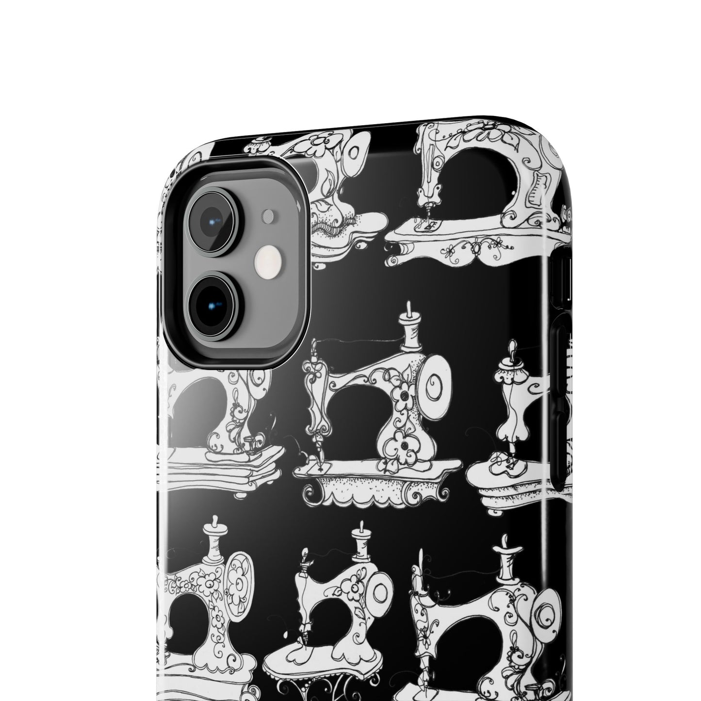 Sew Sew Black / White Phone Case