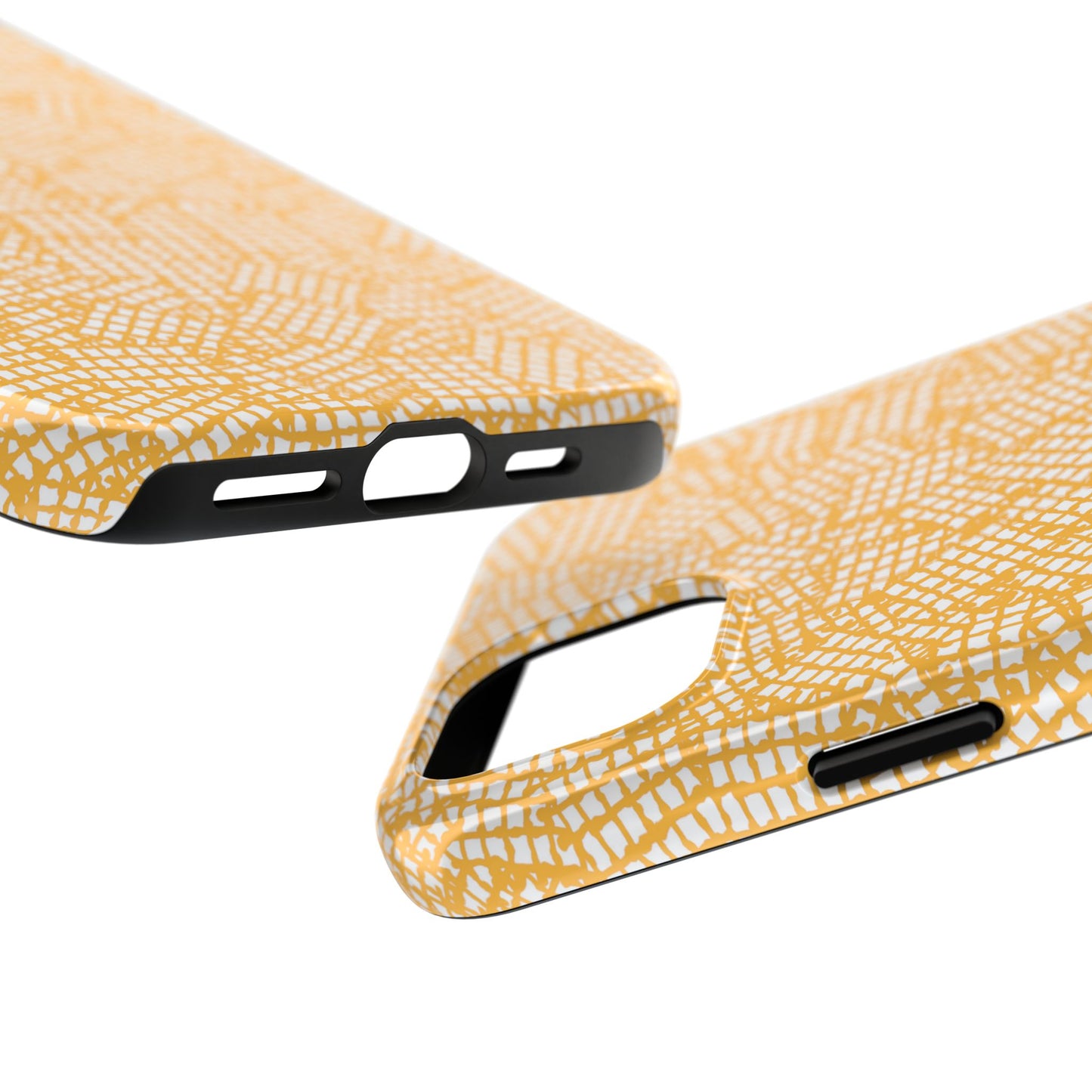 Check Patch Small Yellow Phone Case