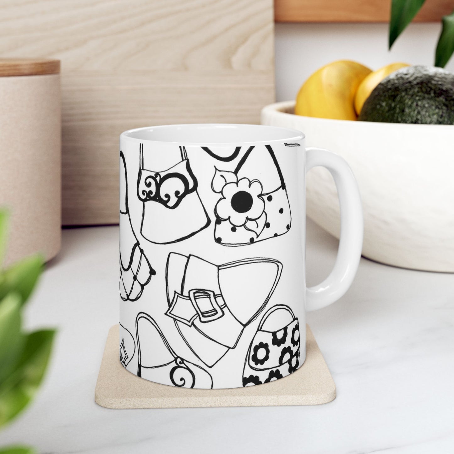 Handbags White / Black Cup