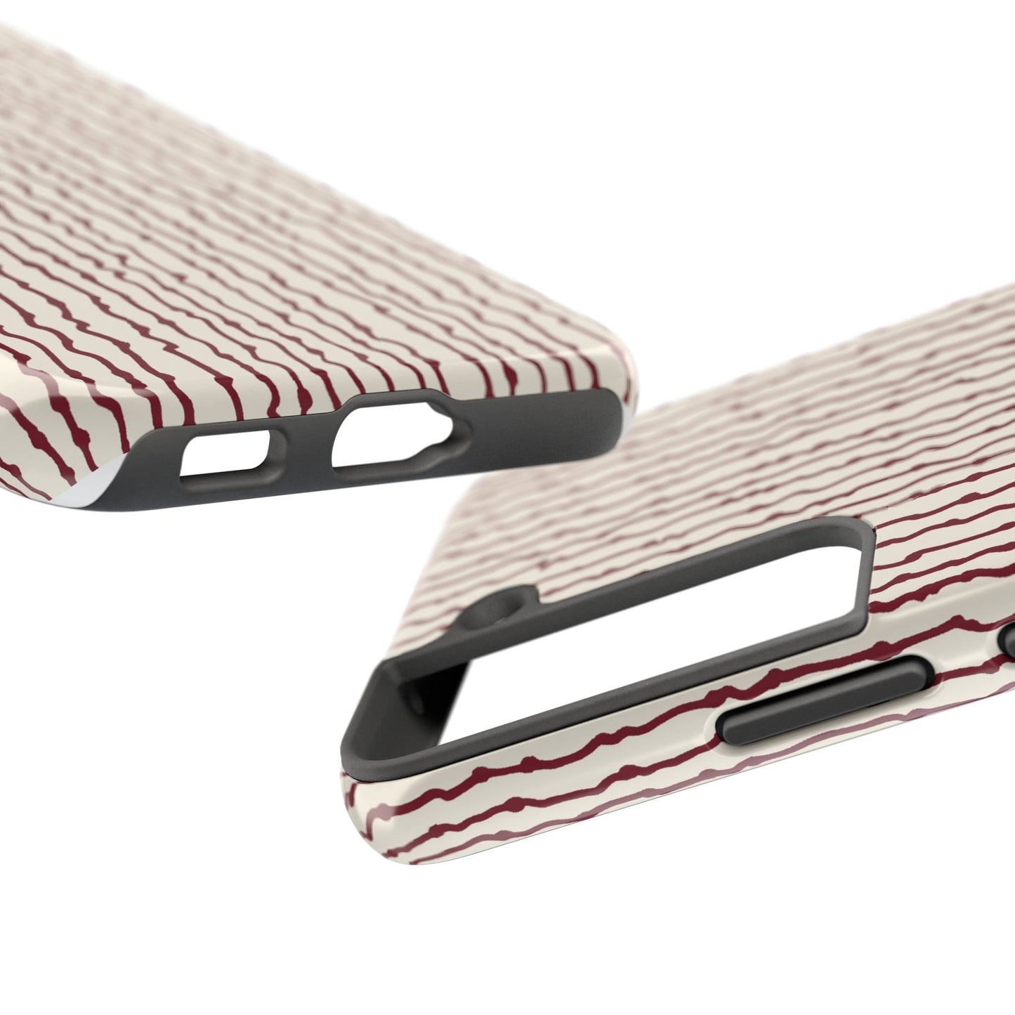Faux Seersucker Ivory / Red Phone Case