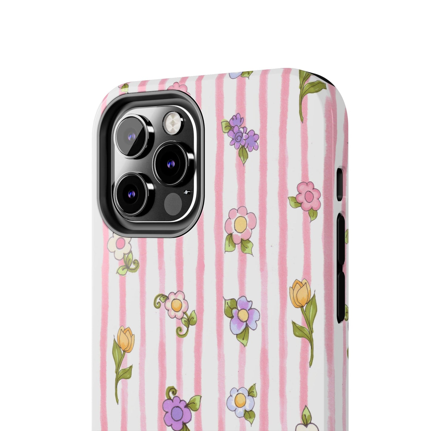 Pretty Posie Stripe Phone Case