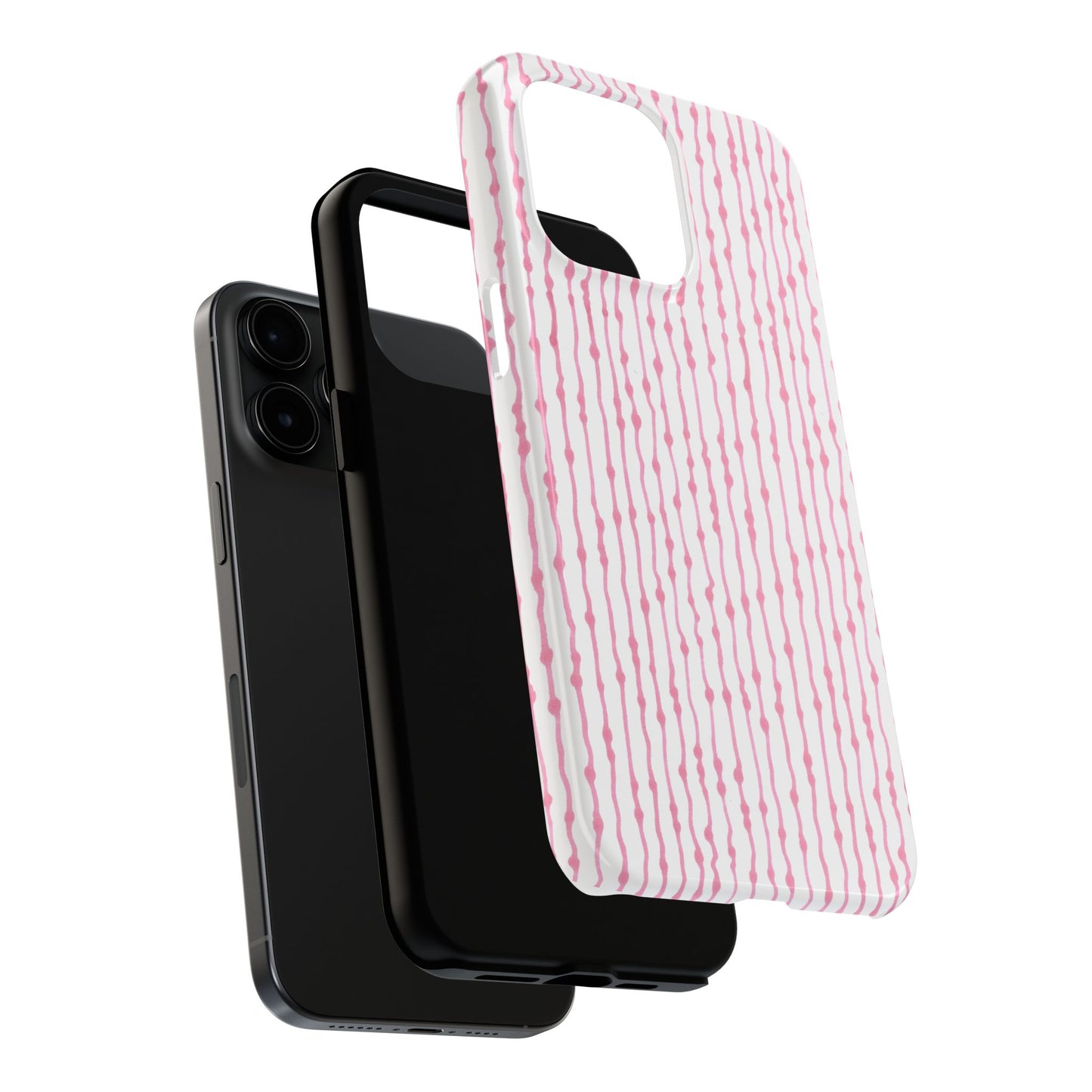 Faux Seersucker White / Pink Phone Case