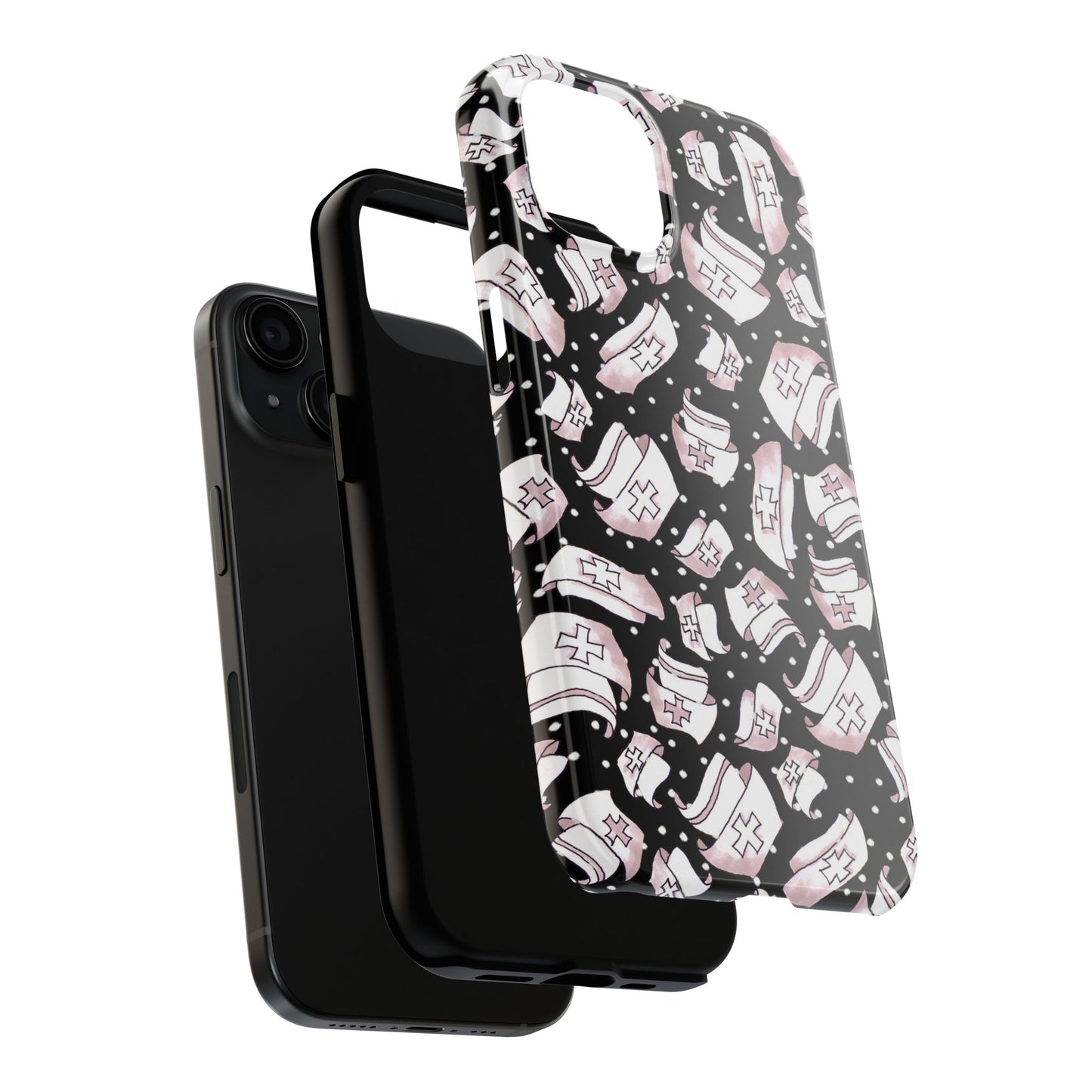 Med Hats Black Phone Case