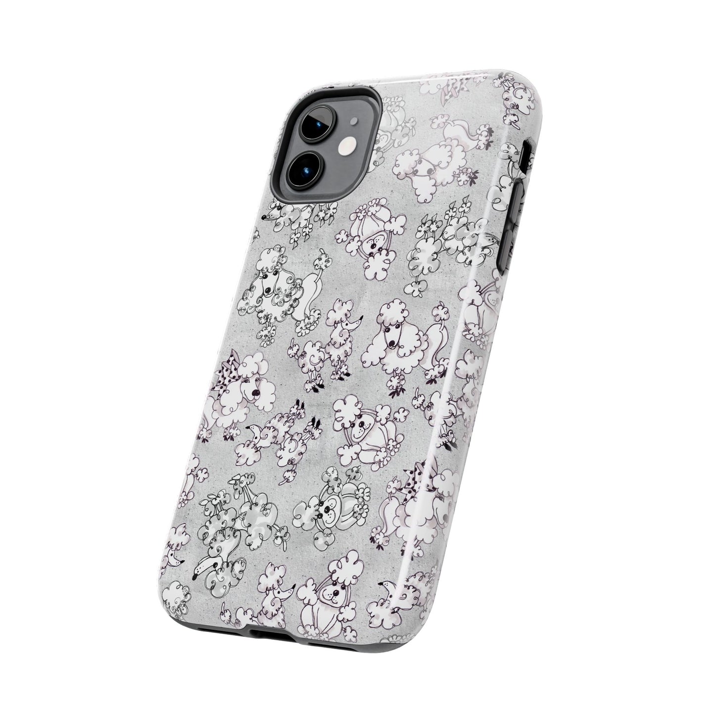 Paris Poodles Silver Phone Case