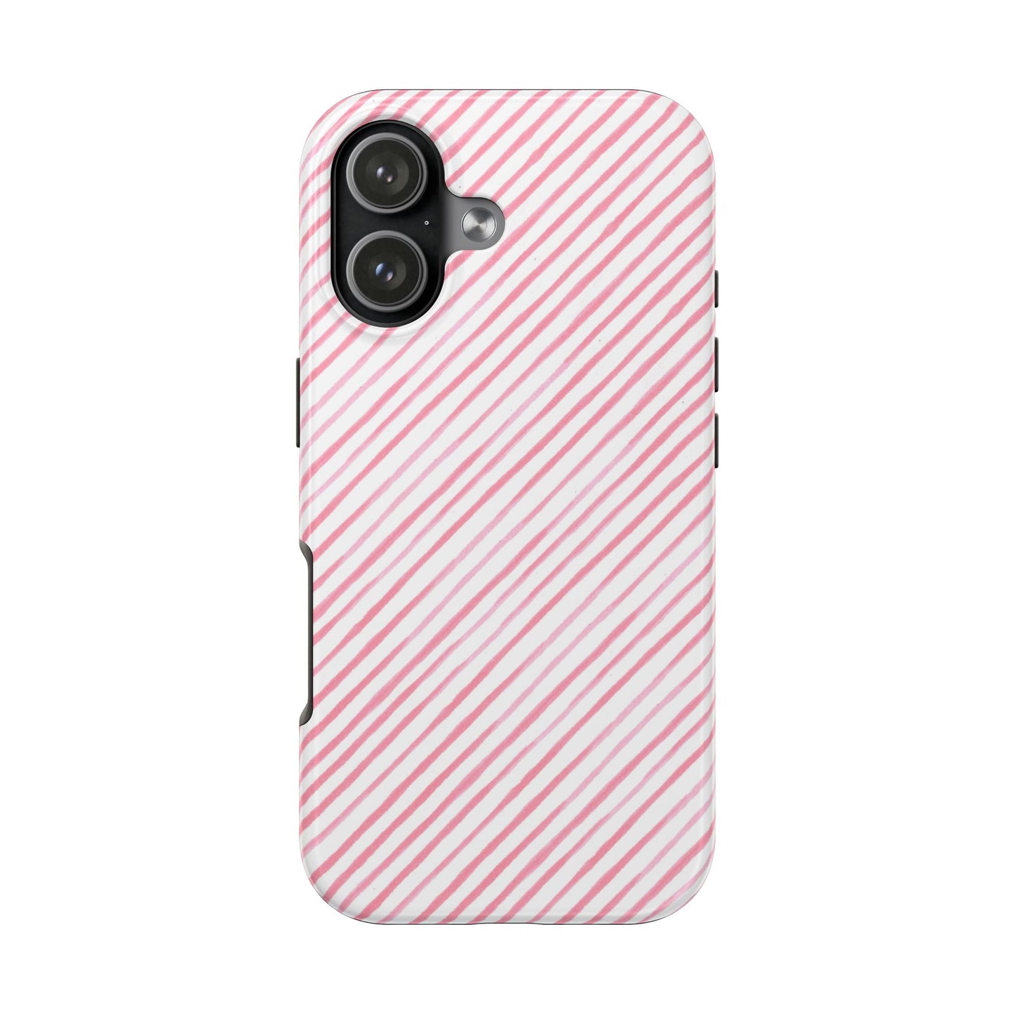 Bias Stripe White / Pink Phone Case