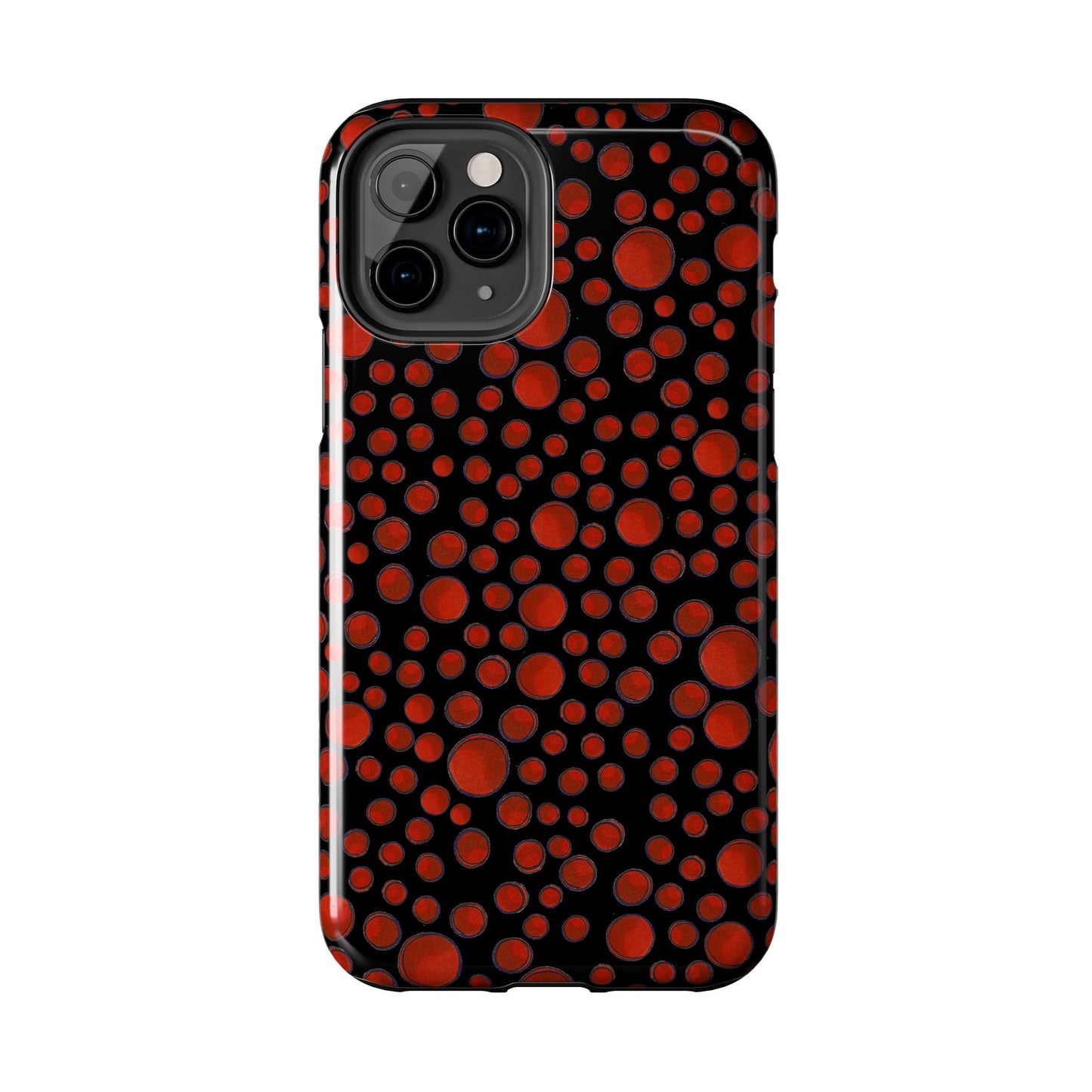Dot Assortment Black / Red Phone Case