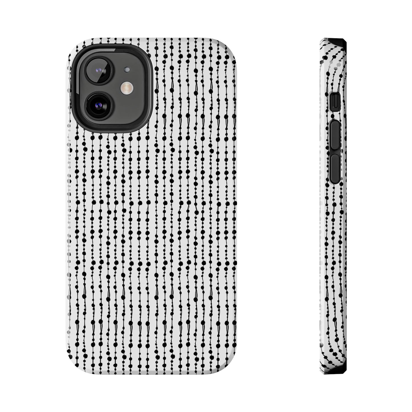 Beaded Curtain White / Black Phone Case