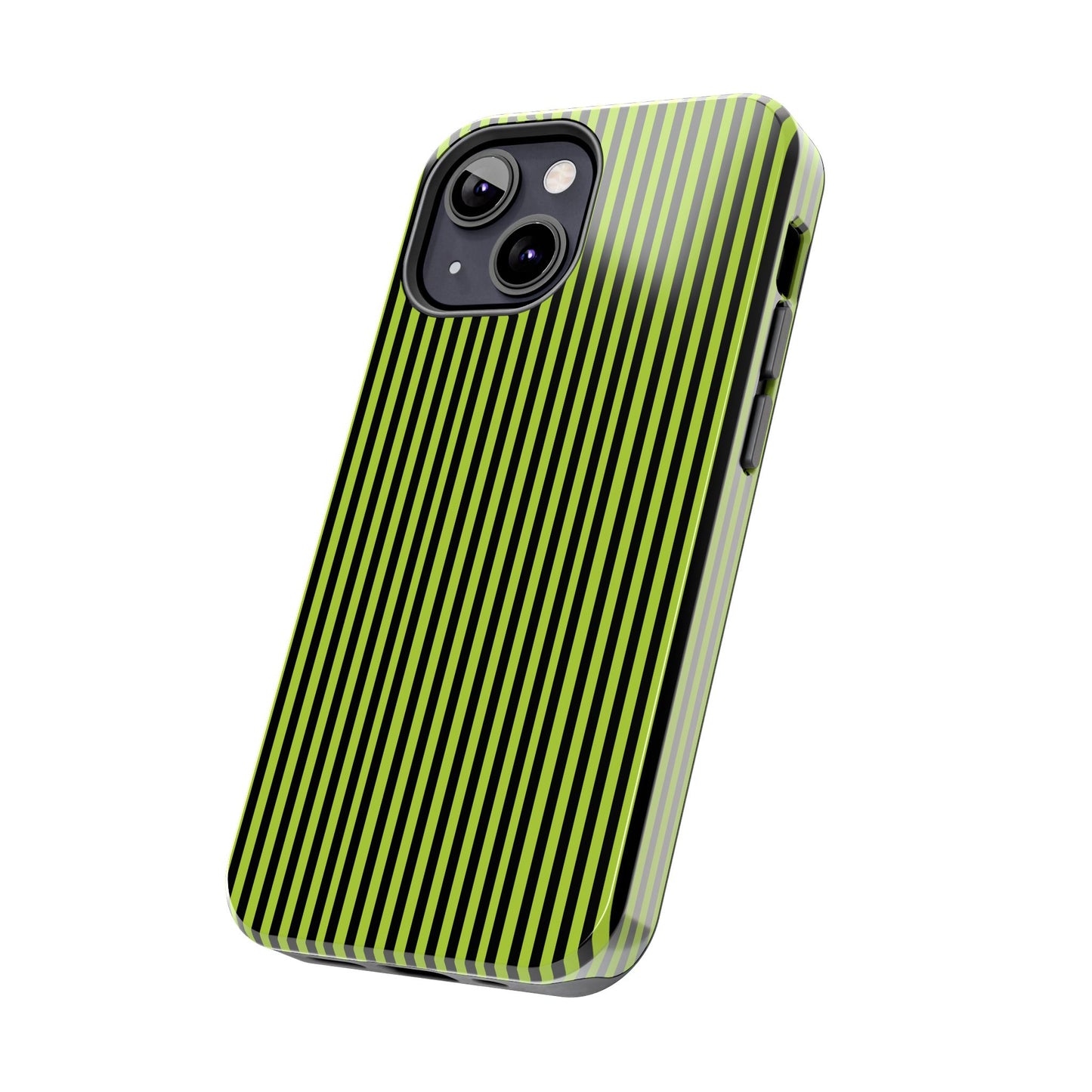 Stripe Green / Black Phone Case