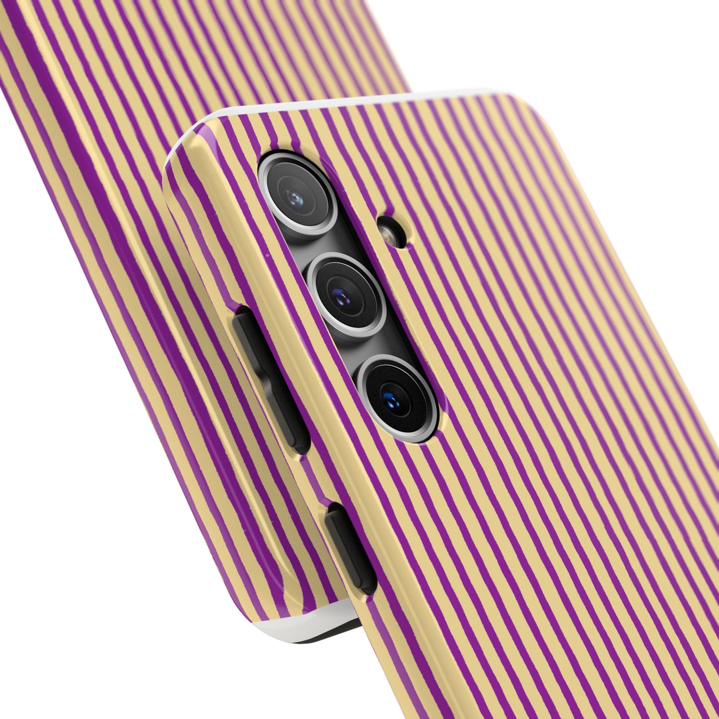 Stripe Yellow / Purple Phone Case