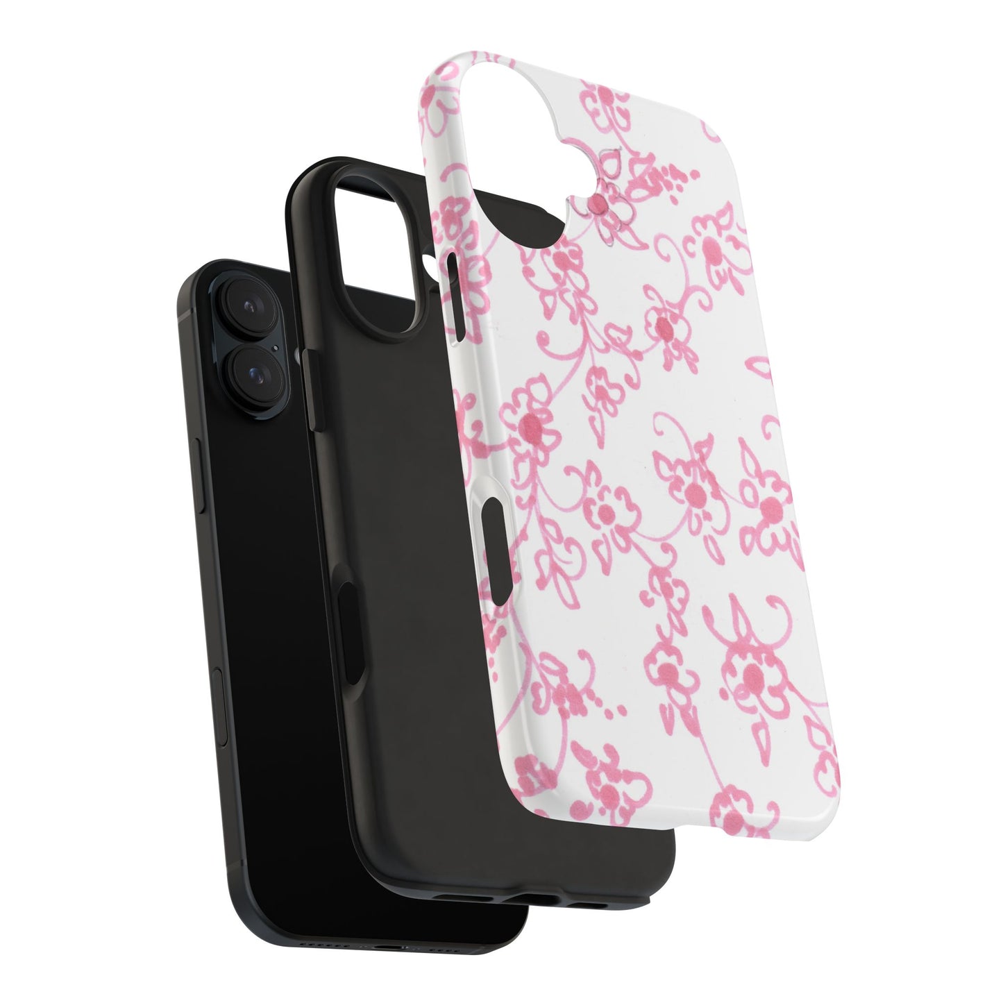 Juliette Ladies White / Pink Flowers Phone Case