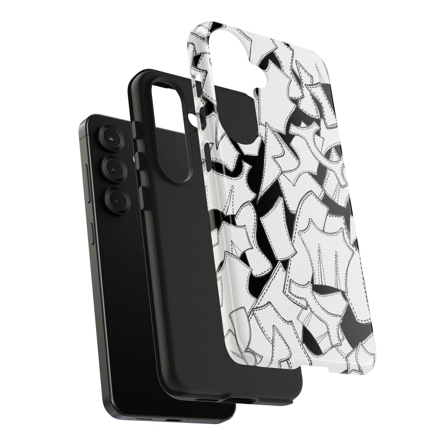 Pattern Pieces Black Phone Case