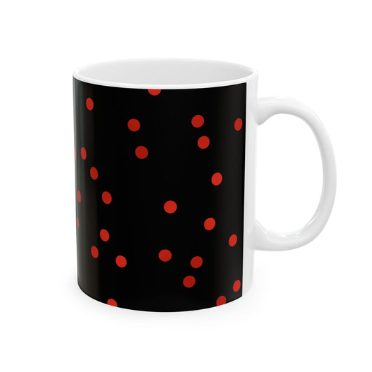 Space Dots Black / Red Cup
