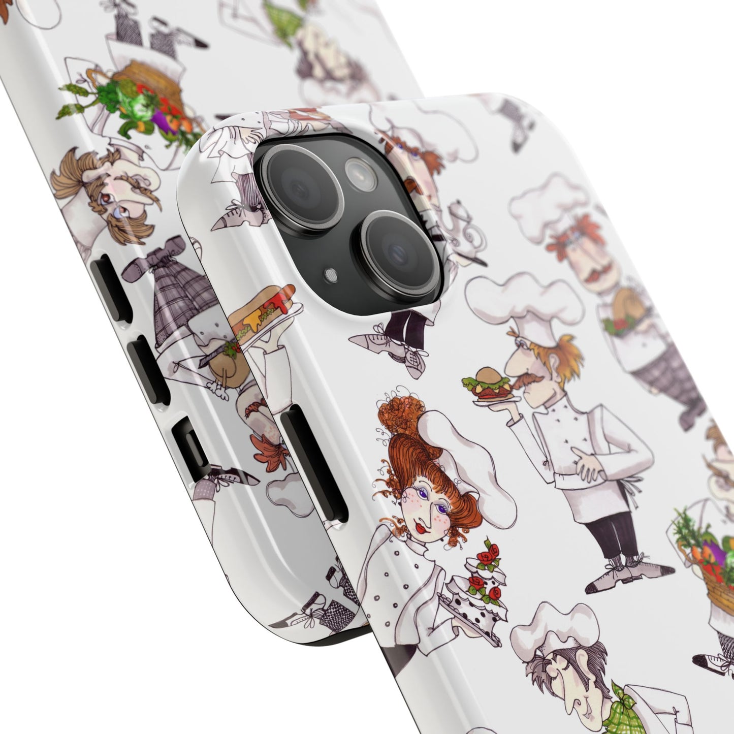 Tossed Chefs White Phone Case