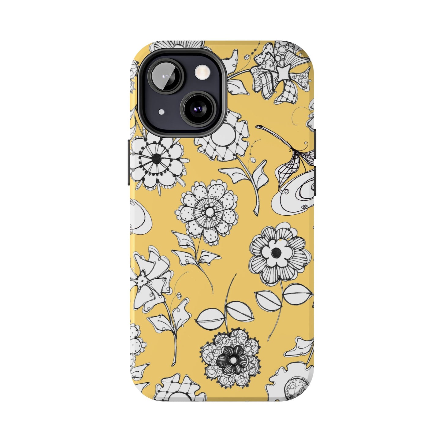 Paper Posies Yellow Phone Case