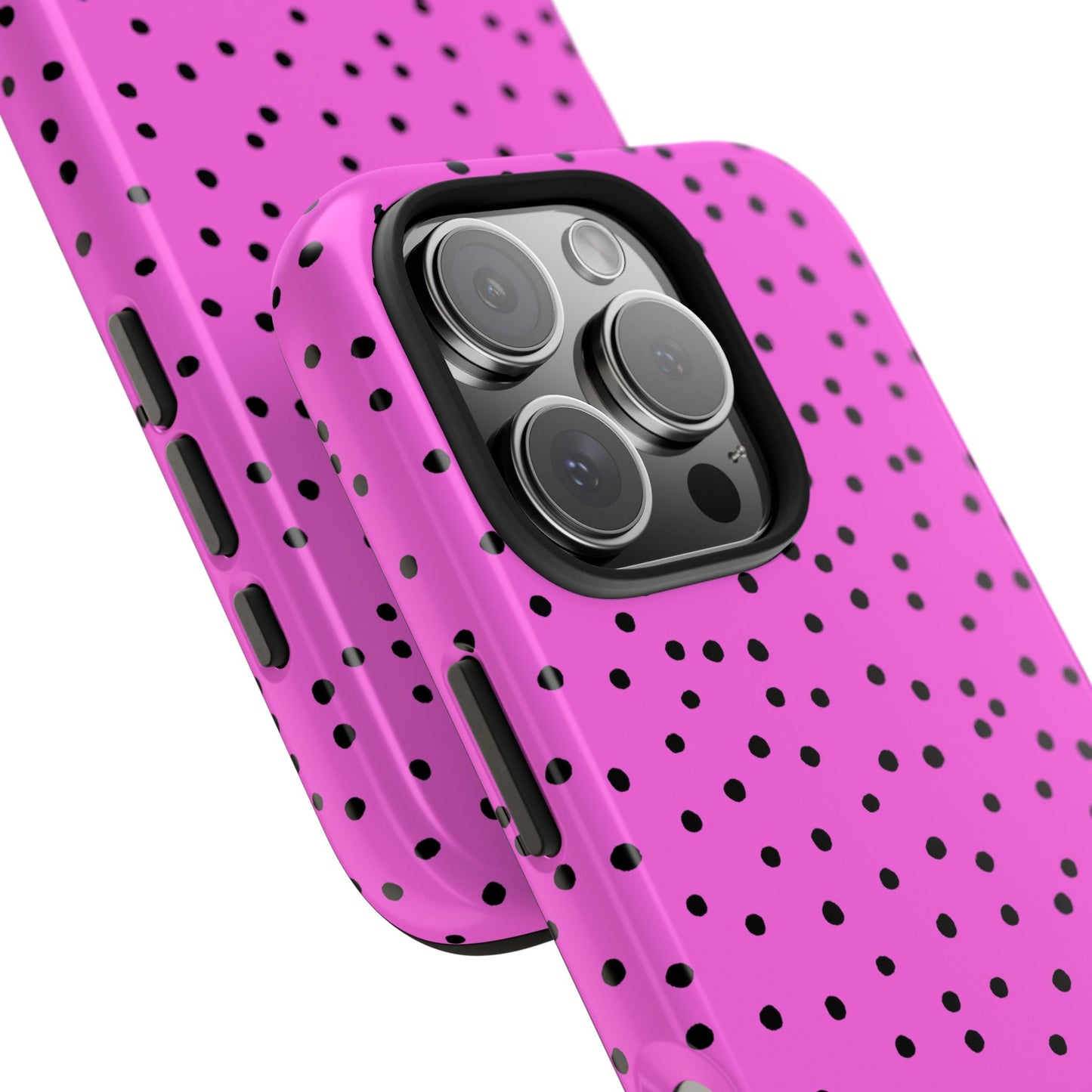 Dinky Dots Hot Pink / Black Phone Case