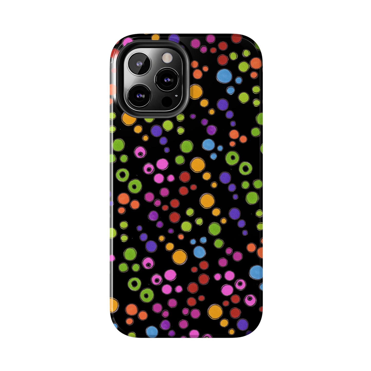 Dog Dots Black / Multi Phone Case