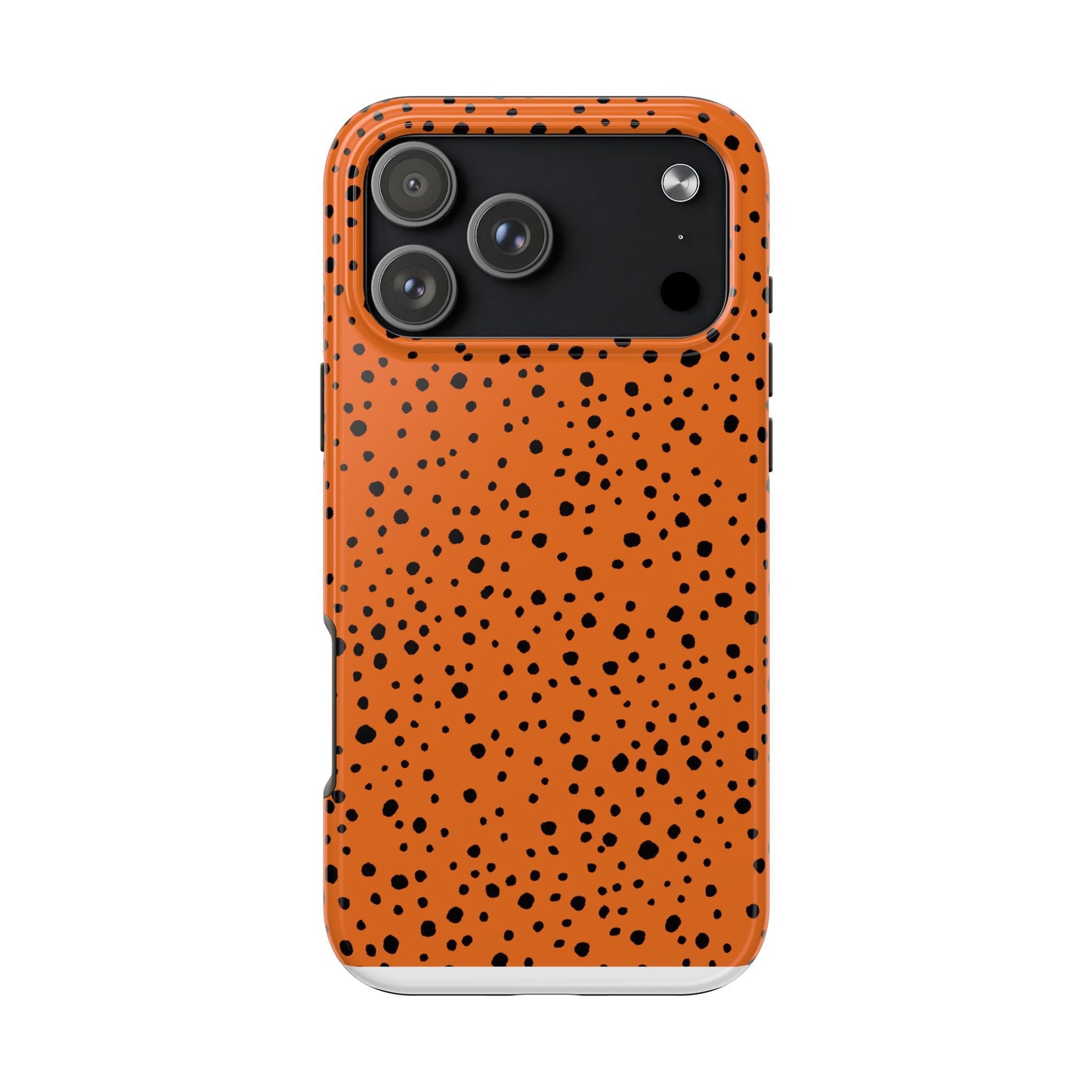 Pepper Dots Orange / Black Phone Case