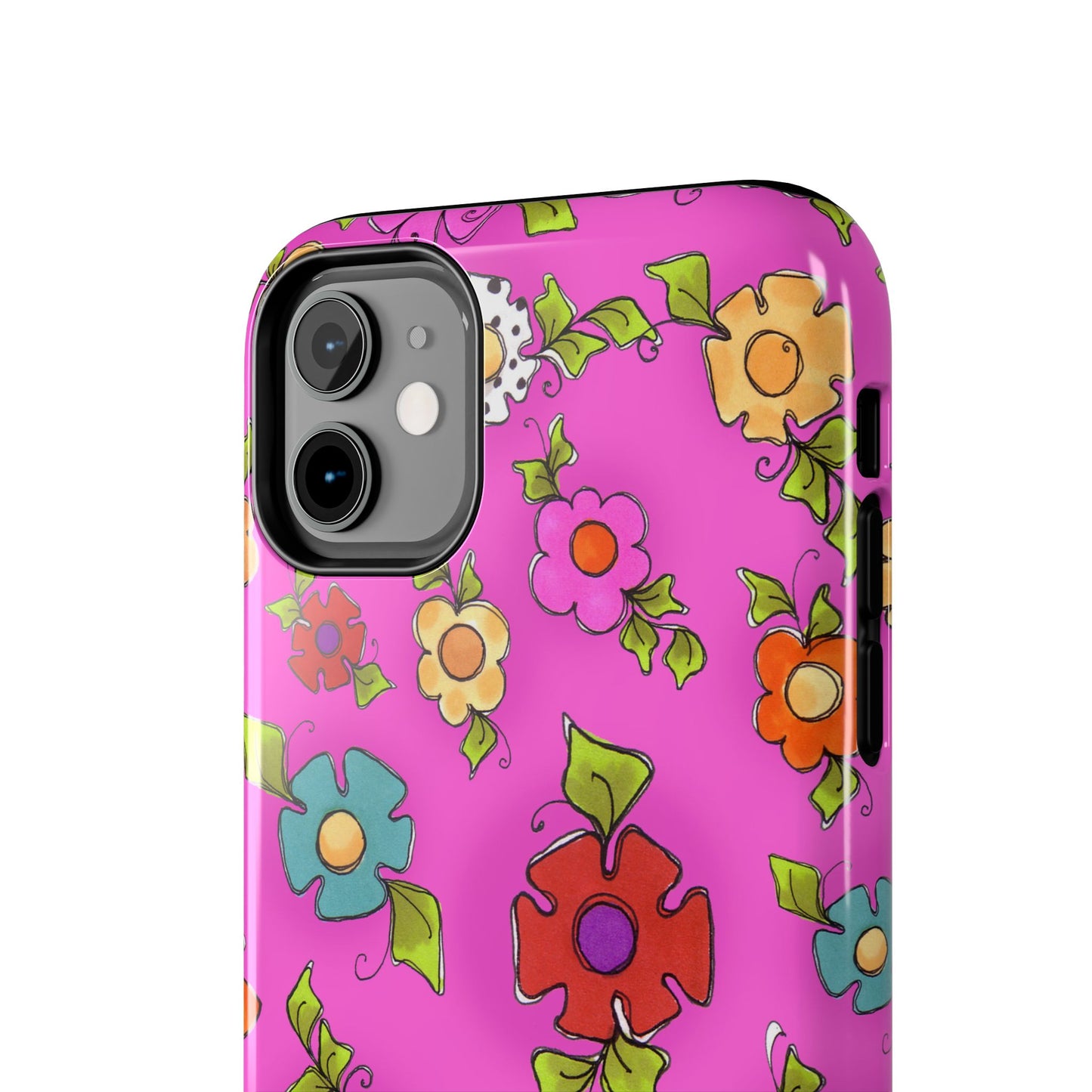 Happy Blooms Cerise Phone Case