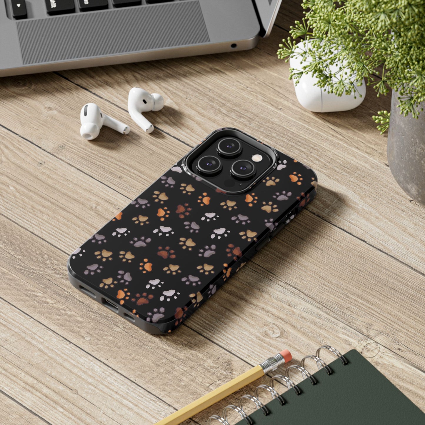Puppy Paws Black Phone Case