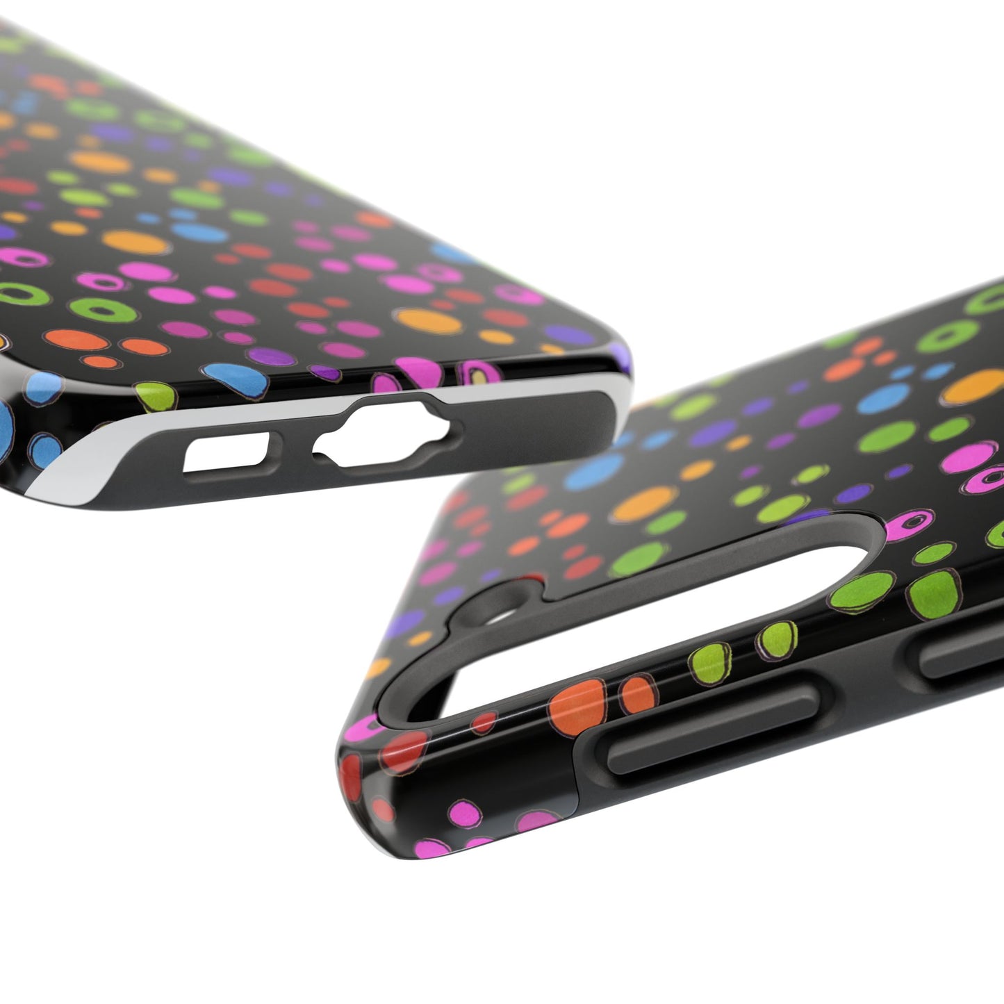 Dog Dots Black / Multi Phone Case