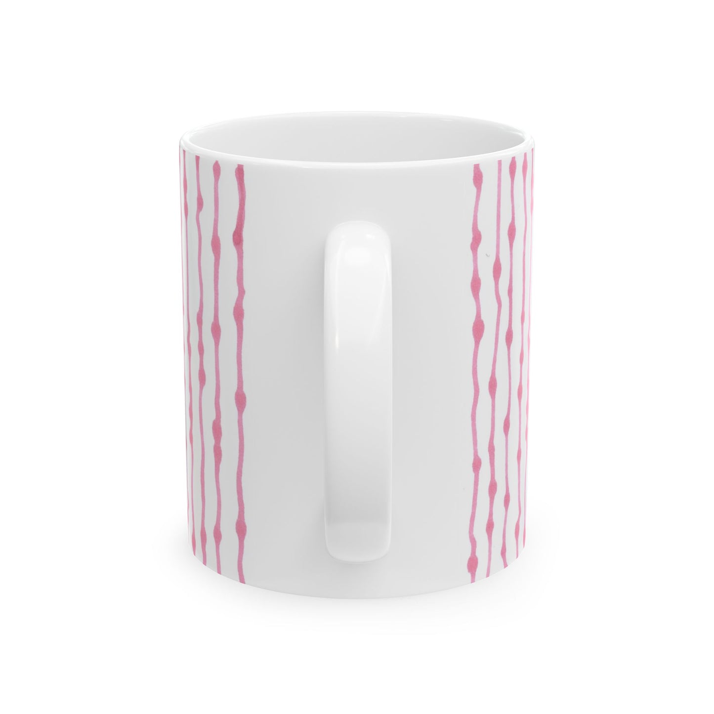 Faux Seersucker White / Pink Cup