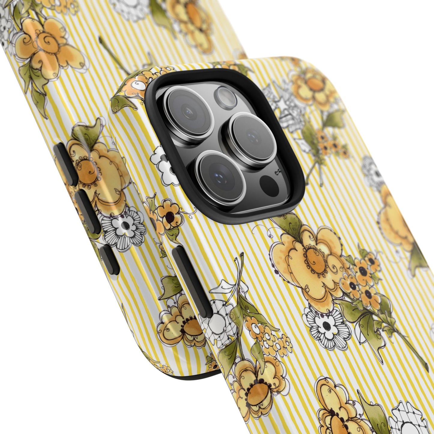 Bee Floral White / Yellow Phone Case